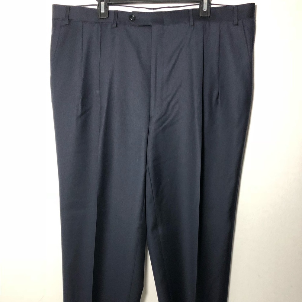 Canali Dress Pants 100% Wool Black Italy 42x28.5